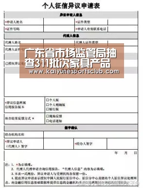广东省市场监管局抽查311批次家具产品 不合格50批次:开运真人(图1) 开运直播